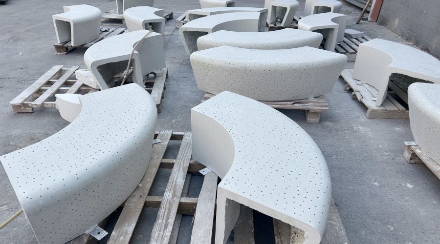 飾紀(jì)上品GRC廠家：揭陽(yáng)普寧GRC透光坐凳工程案例