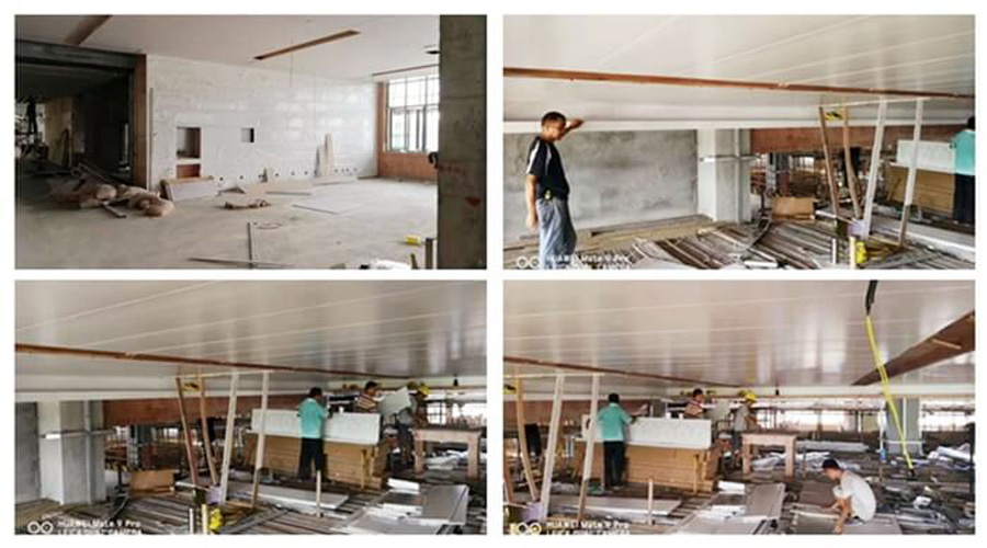 A級防火墻板安裝現(xiàn)場 A級防火墻板安裝現(xiàn)場