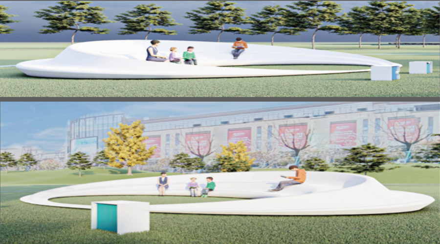 浙江寧波GRC坐凳項目