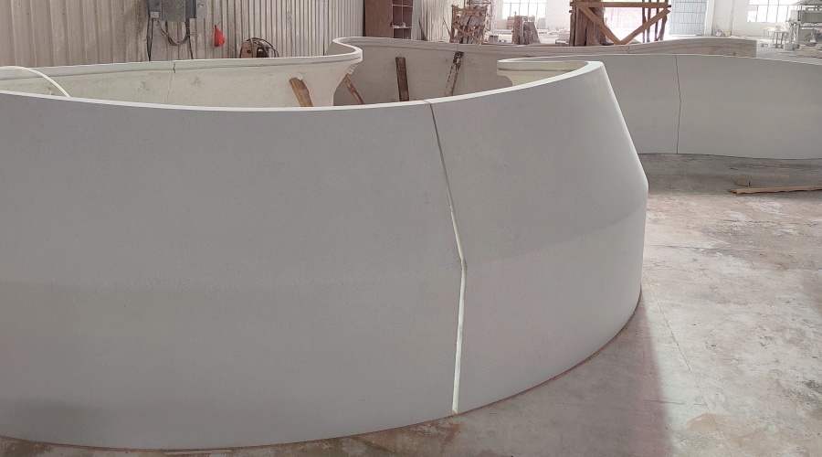 廣州天環(huán)廣場GRC水磨石坐凳工程案例