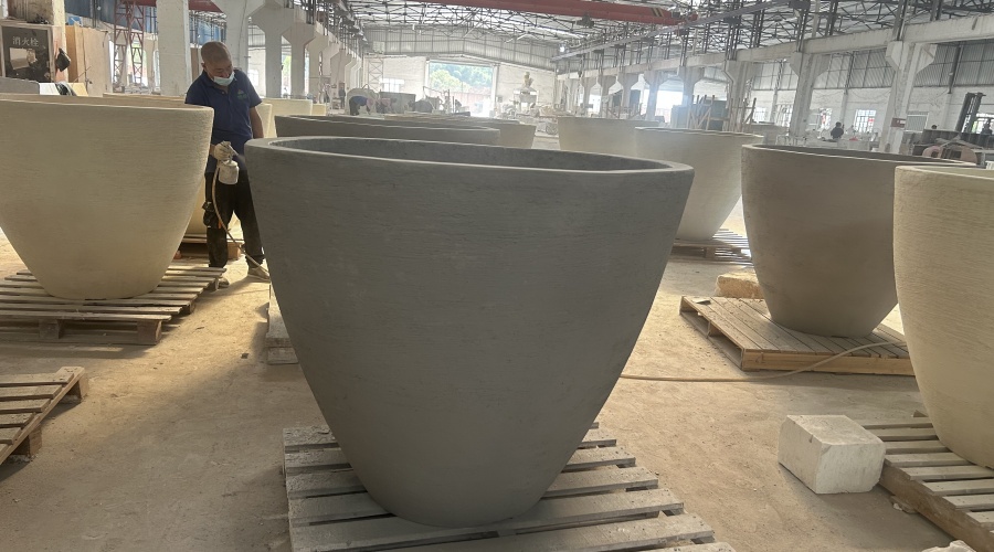 出口GRC花盆花箱工程案例