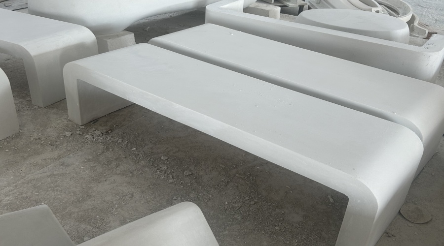 出口韓國長條UHPC坐凳造型工程