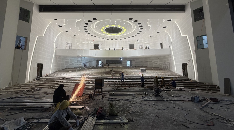 報(bào)告廳GRG吊頂墻面造型